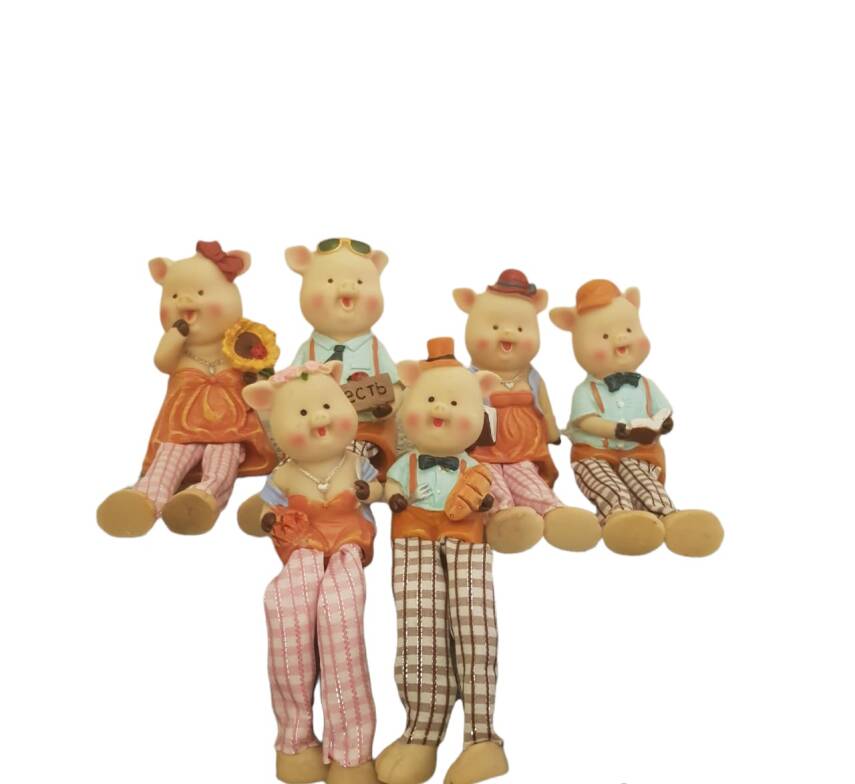 Dekorativ heykəlcik “Piggy family” - 1