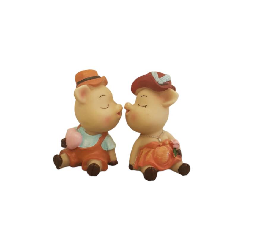 Dekorativ heykəlcik “Piggy Love” - 1