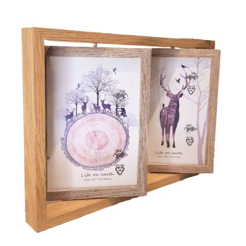 Photo frame, wooden, for 4 pictures - 1