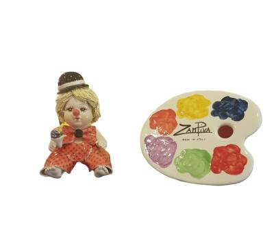 Porcelain statuettes “Clown” - Zampiva