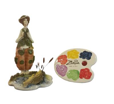 Porcelain statuettes “Village boy” - Zampiva